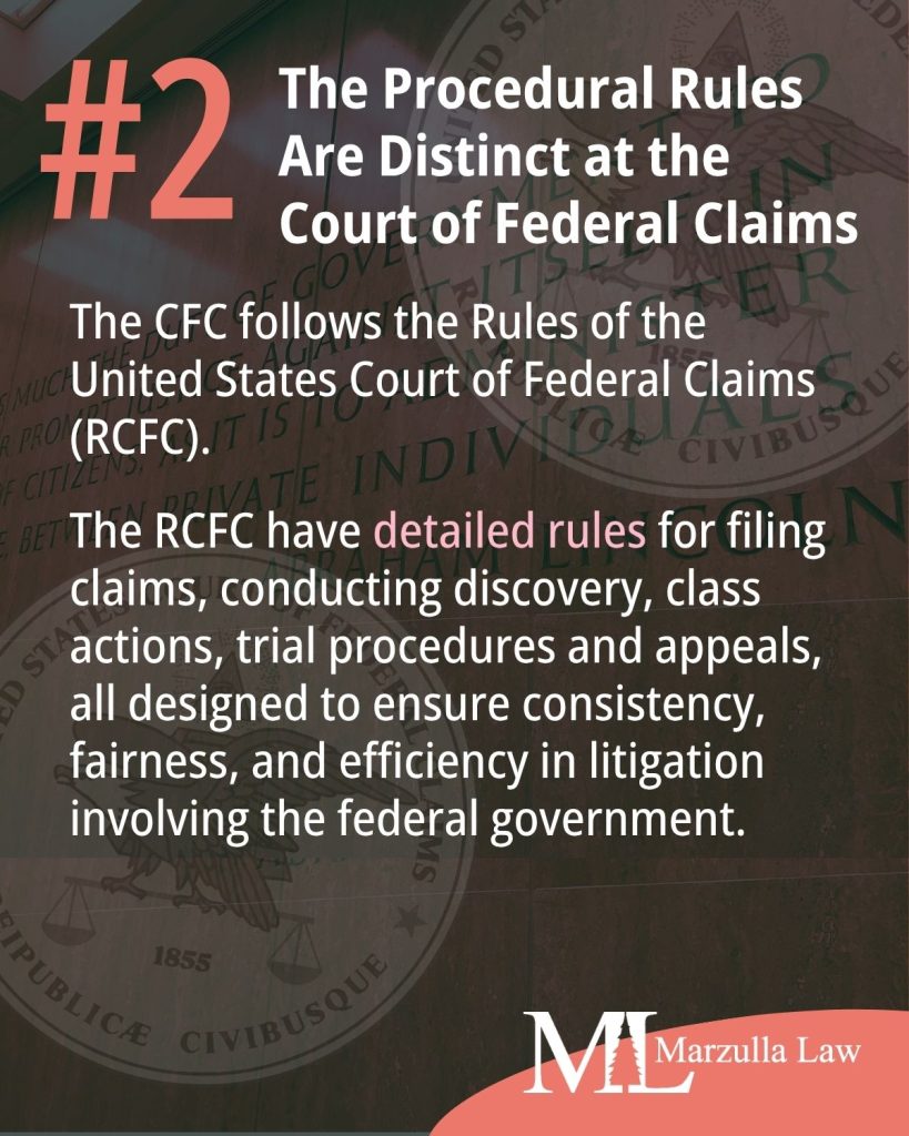 Slideshow by Marzulla Law explaining 8 reasons legal teams should hire local counsel for Court of Federal Claims litigation