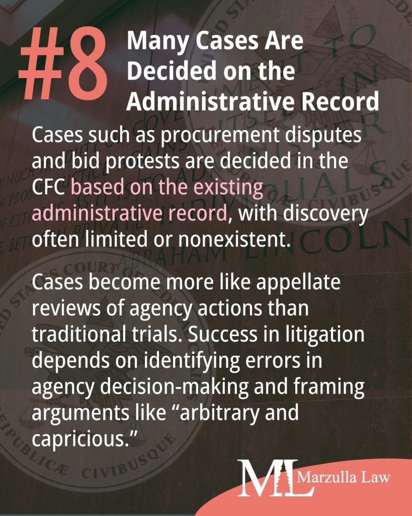 Slideshow by Marzulla Law explaining 8 reasons legal teams should hire local counsel for Court of Federal Claims litigation